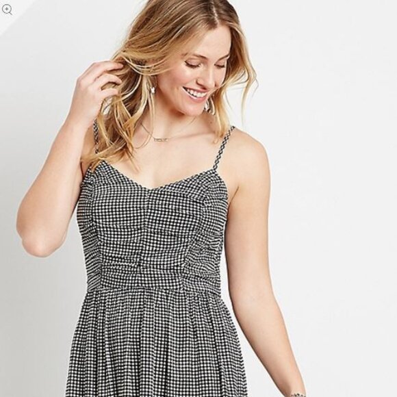 Maurices Gingham Black & White Mini Preppy A-Line Comfy Everyday Dress Size S - Picture 2 of 12